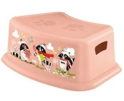 Durable Lightweight Children's Step Stool with Decor (Light Blue)