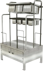 Cutlery Storage and Distribution Rack for Knives, Forks, Spoons, Trays, and Bread - SPSph
