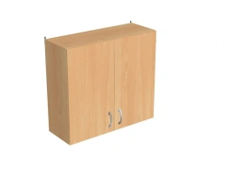 Wooden Dish Cabinet with Glass Doors