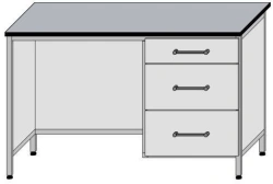 Metal Laboratory Writing Desk - Customizable Dimensions