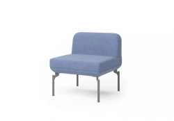 Armchair without Armrests for Home and Public Spaces - L15-1D
