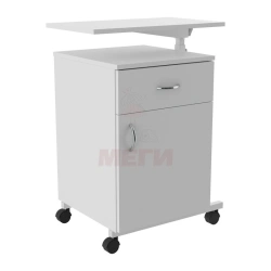 Medical Storage Cabinet with Open Shelf and Rolling Table - MCK-6556.106