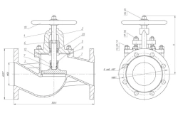 Flanged Gate Valve DN 100 PN 16 Series 458 (KMIА.491125.003)