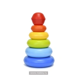 Classic Ring Stacking Pyramid Toy for Kids / 5 Rings