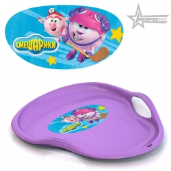 Classic Sled Skoda Smeshariki "Barash-Hockey Player and Nyusha