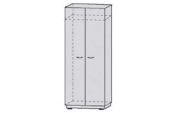 Wooden Two-Door Cabinet for Custom Storage Solutions