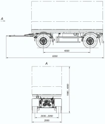 Heavy-Duty Two-Axle Trailer 8465-14S for Bulk Transport