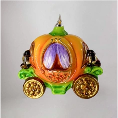 Handcrafted Glass Christmas Ornament "Carriage