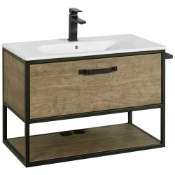 Loft Fabric 80 Bathroom Sink Cabinet in Country Oak - 1A242401LTDY01.A242.4.01L.TDY.0
