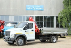 Transport Vehicle with Crane Manipulator NR8082S, Modifications 2784CB, 2784C6, 2784C1 on GAZ C41 Chassis