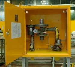 Gas Reduction Unit Cabinet (GRPSH) with SHBDG-100 Reducing Line and RDK-KASPI-100 Regulator
