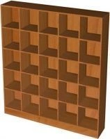 Children's Storage Shelf with 4 Shelves and Dividers