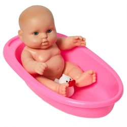 Plastic Baby Doll in Bathtub - Girl, 20 cm, V978/1