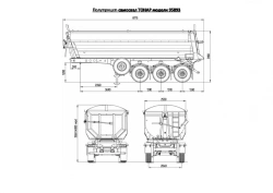 Tonar Model 95893 Dump Semi-Trailer with Tonar Axles 90422, 90431