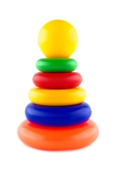 Children's Stacking Pyramid Toy for Ages 3+ - Malyshok 1/60