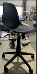 Swivel Chair with Solid Molded Plastic Seat