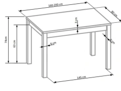 Denver Model OBST-4 Rectangular Dining Table