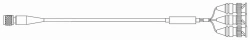 Anti-Vibration Cable 41C1D3 - 3-Wire with C03 Input and 3 BNC Output