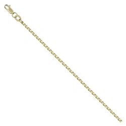 Yellow Gold 585 Gourmet Curb Chain with Diamond Cut NC15-069 0.6MM 50CM 6.79G