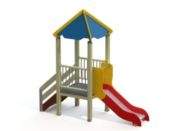Children's Play Complex with Tower and Slide H=700, Model DIC 1.092