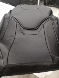 Driver Seat Back Cover with Airbag Stitch, SAB (Black/Charcoal)