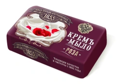 Solid Toilet Cream Soap "Rose" by Brothers Krestovnikov Factory