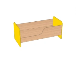 Children's Bed with Guard Rail, 1232*644*606 mm, KB-1