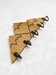 Mountain-shaped Key Holder with 5 Hooks