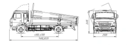 Special Dump Truck with Three-Sided Discharge, Model 3957KA on KAMAZ 4308-C5 Chassis