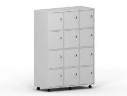 Mobile Storage Cabinet with Square Compartments