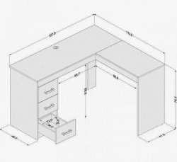 Arizona Model OBST-1 Corner Writing Desk