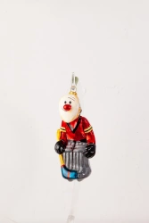 Handcrafted Glass Christmas Ornament "Hockey Goalie