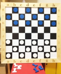 Chess and Checkers Game Wall Panel for Early Education