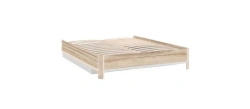 Marta Bed Frame 1200 with Lifting Mechanism (White/Desira Ash)