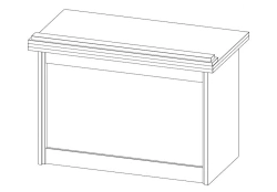 Status Secretary Desk - LDP Material, 43mm Top Thickness