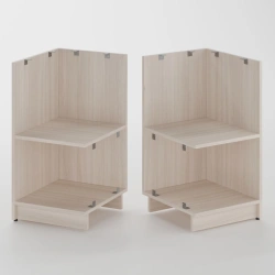 Built-in Desk Cabinet with Shelf for Workspace