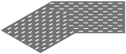 Horizontal Cable Tray Base at 45 Degrees DKY 000 U45