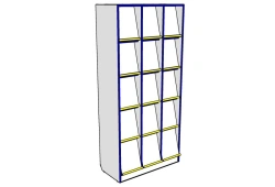 Wooden Cabinet for Periodicals Display and Storage