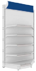 Corner Wall Shelf with Perforated Back Panels 2250x1000x500, Brand "OOO SPECTR