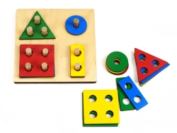 Educational Wooden Geometric Pyramid Toy "Geometric