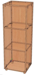 SU-2 Shelving Unit with 3 Open Shelves