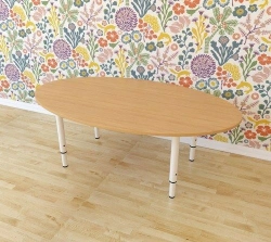 Bright Oval Kids Table with Adjustable Legs, Model 30023