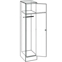 Durable Metal Clothing Cabinet TV-MShDO-1.3.01