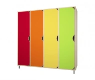Wooden Children's Wardrobe 4-Sectional Art. 00018