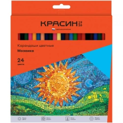 Colored Pencils Krasin "Mosaic" 24 Colors, Pre-Sharpened, Cardboard Pack
