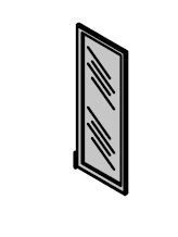 Glass Middle Door for Office Furniture Set "Time.S