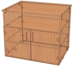 TM-1 Shelving Unit with PVC Edges and Impact-Resistant Top