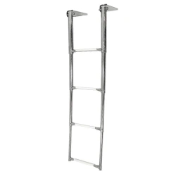 Telescopic Folding Boat Ladder with 4 White Steps, Art. 040103WT