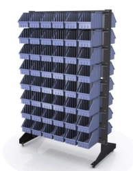 Metal Island Shelf for Fasteners - 8 Levels, Model CDM-096