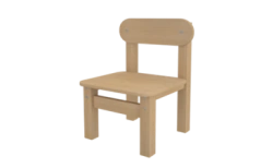Children's Non-Adjustable Chair Made of Birch Wood MD 01.02.03